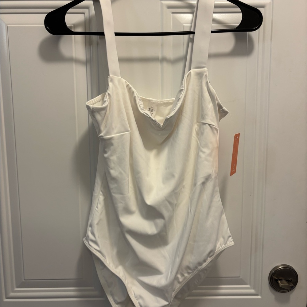 Classic White Bodysuit with Wide Straps